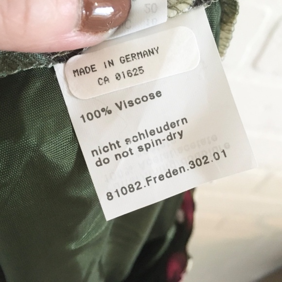 NWT Vintage Maxi Skirt Deadstock Blanchelle Zebra Tiger Tropical print lined 16 - Picture 13 of 16